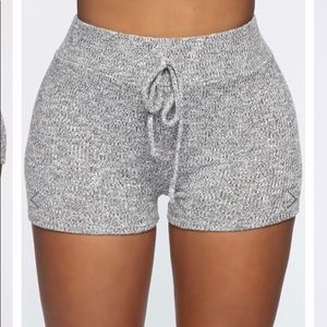 Fashion Nova wanderlust shorts in grey.